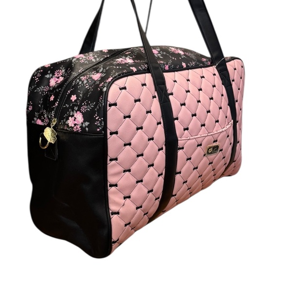 Luv Betsey by Betsey Johnson Quilted Floral Weekender Duffel Bag - Picture 5 of 15